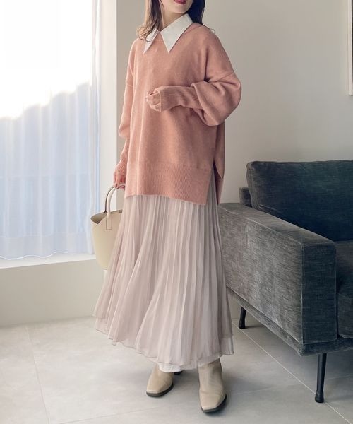 mysty woman(ミスティウーマン)の「パールボタンBIGシャツ 176163(シャツ/ブラウス・レディース・ブラック/オフホワイト・FREE)」の15枚目の写真