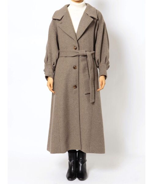 MURUA（ムルーア）の「マキシボリュームスリーブコート（ダウンジャケット/コート・レディース・ブラック/モカ・1/2）」の4枚目の写真