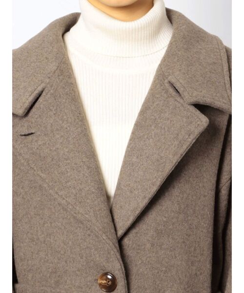 MURUA（ムルーア）の「マキシボリュームスリーブコート（ダウンジャケット/コート・レディース・ブラック/モカ・1/2）」の14枚目の写真