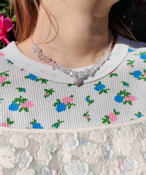 Casselini（キャセリーニ）の「Casselini(キャセリーニ)さざれチョーカー（ネックレス・レディース・ブラック/ブラウン/パープル/クリア・FREE）」の13枚目の写真