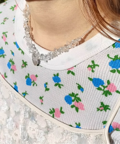 Casselini（キャセリーニ）の「Casselini(キャセリーニ)さざれチョーカー（ネックレス・レディース・ブラック/ブラウン/パープル/クリア・FREE）」の22枚目の写真