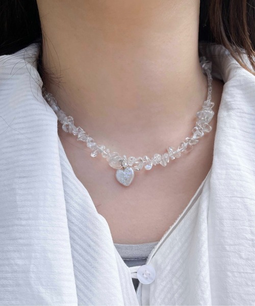 Casselini（キャセリーニ）の「Casselini(キャセリーニ)さざれチョーカー（ネックレス・レディース・ブラック/ブラウン/パープル/クリア・FREE）」の12枚目の写真