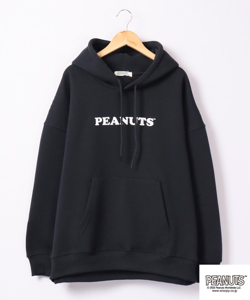 PEANUTS(ピーナッツ)の「PEANUTS スヌーピー 裏起毛スウェット パーカー(パーカー・レディース・ネイビー/オフホワイト/オレンジ・L/M/LL)」の18枚目の写真