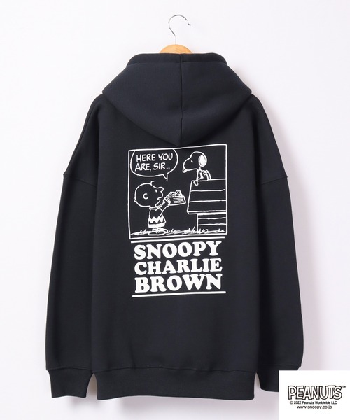 PEANUTS(ピーナッツ)の「PEANUTS スヌーピー 裏起毛スウェット パーカー(パーカー・レディース・ネイビー/オフホワイト/オレンジ・L/M/LL)」の19枚目の写真