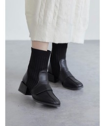 amel | リブデザインショートブーツ(ブーツ)