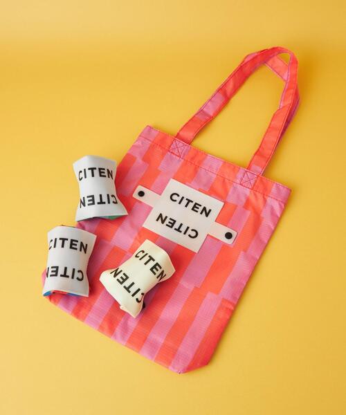 CITEN(シテン)の「<CITEN>くるくるパッチン ストライプ トートバッグ S(エコバッグ/サブバッグ・レディース・ブラック/ケリー/コバルトブルー/ピンク・FREE)」の16枚目の写真
