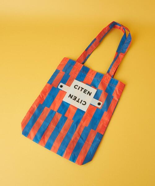 CITEN(シテン)の「<CITEN>くるくるパッチン ストライプ トートバッグ S(エコバッグ/サブバッグ・レディース・ブラック/ケリー/コバルトブルー/ピンク・FREE)」の22枚目の写真