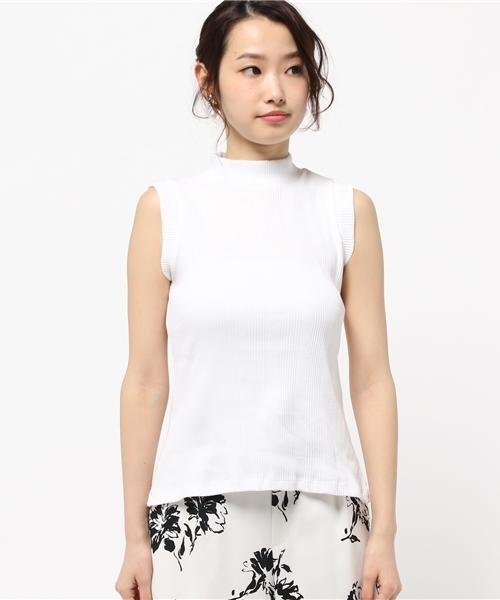 ROSE BUD（ローズバッド）の「LCTT-15191 HI/N SLV-LESS TOP（Tシャツ/カットソー・レディース・ホワイト/ミックスグレー/オリーブ/ブラック・ONE SIZE）」の8枚目の写真