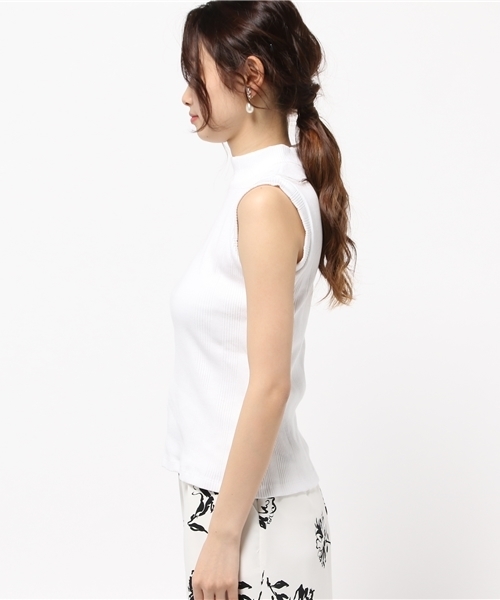 ROSE BUD（ローズバッド）の「LCTT-15191 HI/N SLV-LESS TOP（Tシャツ/カットソー・レディース・ホワイト/ミックスグレー/オリーブ/ブラック・ONE SIZE）」の7枚目の写真