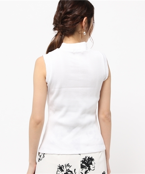 ROSE BUD（ローズバッド）の「LCTT-15191 HI/N SLV-LESS TOP（Tシャツ/カットソー・レディース・ホワイト/ミックスグレー/オリーブ/ブラック・ONE SIZE）」の6枚目の写真