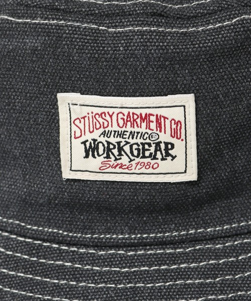 STUSSY(ステューシー)の「STUSSY/ステューシー CANVAS WORKGEAR BUCKET HAT バケットハット(ハット・メンズ・ピンク/ネイビー/ブラック・L/XL/S/M)」の7枚目の写真