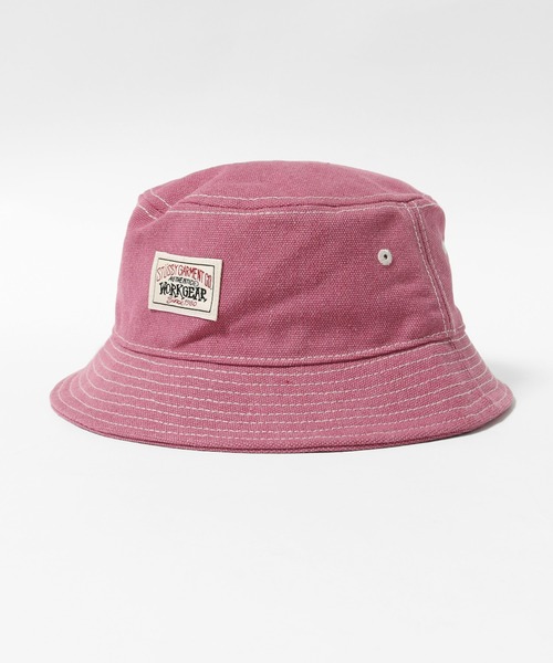 STUSSY(ステューシー)の「STUSSY/ステューシー CANVAS WORKGEAR BUCKET HAT バケットハット(ハット・メンズ・ピンク/ネイビー/ブラック・L/XL/S/M)」の8枚目の写真