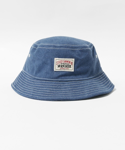 STUSSY(ステューシー)の「STUSSY/ステューシー CANVAS WORKGEAR BUCKET HAT バケットハット(ハット・メンズ・ピンク/ネイビー/ブラック・L/XL/S/M)」の16枚目の写真