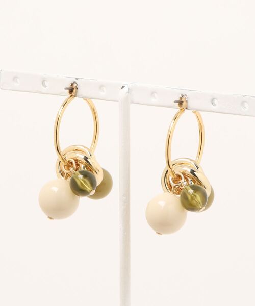 tone（トーン）の「【Le soleil】トリプルリング　たわわに揺れるフープピアス(MA)（ピアス（両耳用）・レディース・ゴールド・FREE）」の3枚目の写真