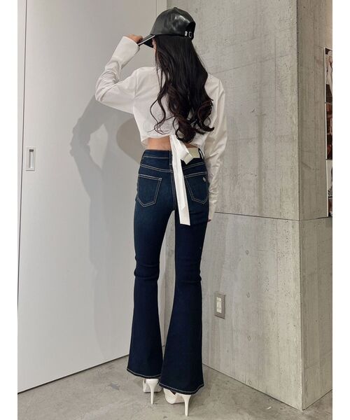 GYDA（ジェイダ）の「バックリボンショートシャツ（シャツ/ブラウス・レディース・オフホワイト/オレンジ系その他3・FREE）」の16枚目の写真