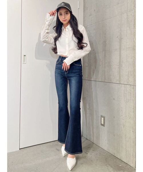 GYDA（ジェイダ）の「バックリボンショートシャツ（シャツ/ブラウス・レディース・オフホワイト/オレンジ系その他3・FREE）」の17枚目の写真