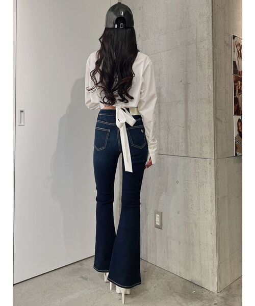 GYDA（ジェイダ）の「バックリボンショートシャツ（シャツ/ブラウス・レディース・オフホワイト/オレンジ系その他3・FREE）」の18枚目の写真