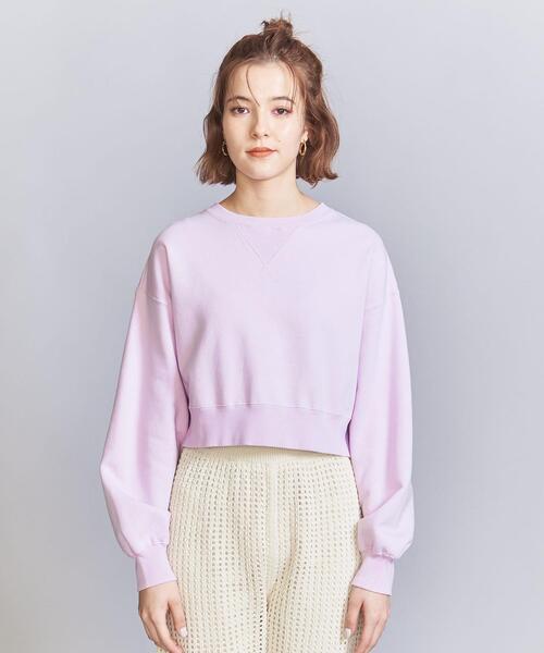 コットン裏毛ショートワイドスウェットプルオーバー