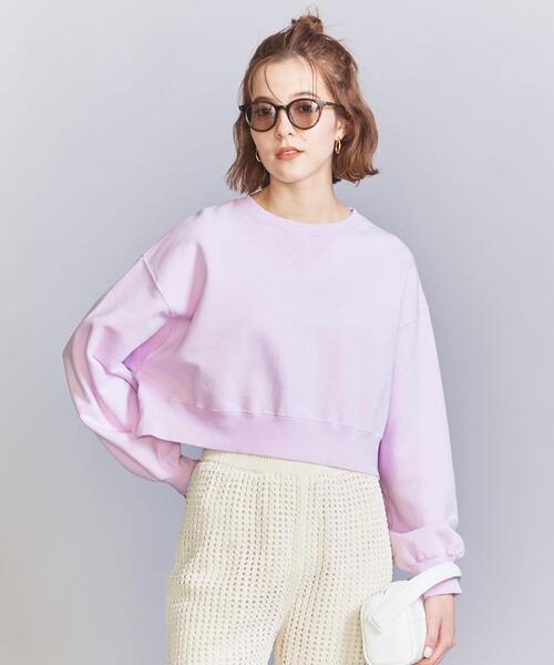 コットン裏毛ショートワイドスウェットプルオーバー