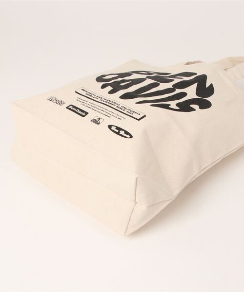 BEN DAVIS(ベンデイビス)の「【BEN DAVIS】ORGANIC PRINT TOTE(トートバッグ・レディース・ホワイト×ブラック・FREE)」の3枚目の写真