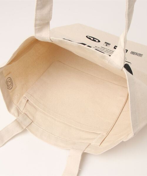 BEN DAVIS(ベンデイビス)の「【BEN DAVIS】ORGANIC PRINT TOTE(トートバッグ・レディース・ホワイト×ブラック・FREE)」の4枚目の写真