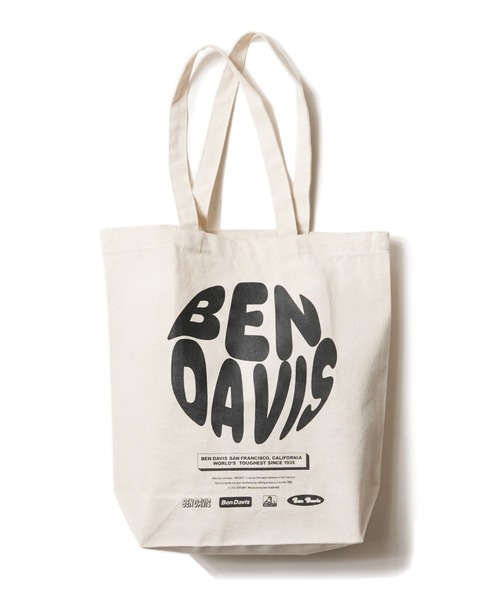 BEN DAVIS(ベンデイビス)の「【BEN DAVIS】ORGANIC PRINT TOTE(トートバッグ・レディース・ホワイト×ブラック・FREE)」の5枚目の写真
