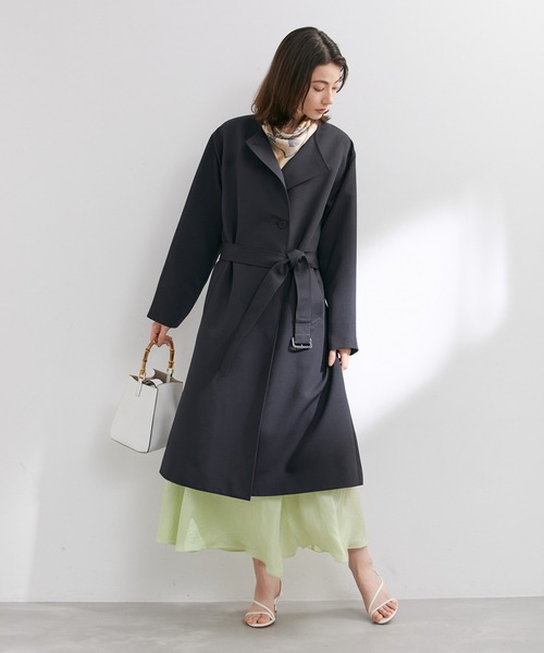 ROPE'（ロペ）の「ポリエステルチノノーカラーダブルコート（トレンチ