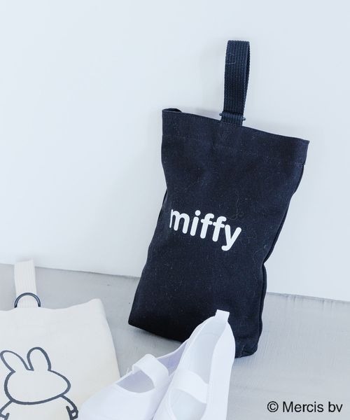 LOWRYS FARM（ローリーズファーム）の「シューズバッグ／Dick Brunaコラボ　187924（エコバッグ/サブバッグ・キッズ・アイボリー/ブラック・FREE）」の2枚目の写真