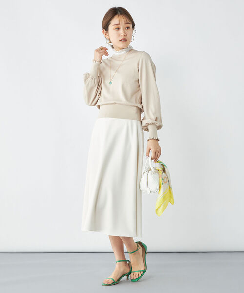 NOLLEY’S(ノーリーズ)の「《手洗い可能》フリル襟プルオーバーニット(ニット/セーター・レディース・ブラック/グリーン/ベージュ・38)」の22枚目の写真