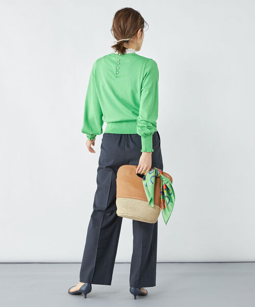 セール】《手洗い可能》フリル襟プルオーバーニット（ニット/セーター