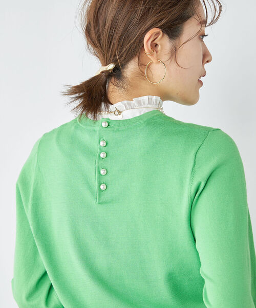 セール】《手洗い可能》フリル襟プルオーバーニット（ニット/セーター