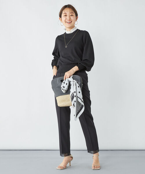 セール】《手洗い可能》フリル襟プルオーバーニット（ニット/セーター