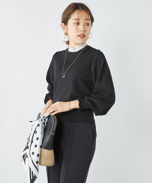 セール】《手洗い可能》フリル襟プルオーバーニット（ニット/セーター