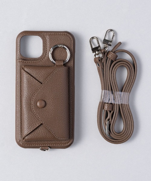 ensemble(皮革ブランド)（アンサンブル）の「ensemble PORTEⅢ 鏡 コインケース&カードケース付きiPhoneケース (ベルト付き)（スマホケース/カバー・レディース・ライトグレー/ブラック/ベージュ/ブラウン/グレー/カーキ・1/6/7/8/10/12/3/5/11）」の18枚目の写真