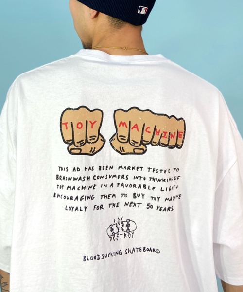 TOY　MACHINE（トイ　マシーン）の「【ムラサキスポーツ別注】TOY MACHINE/トイマシーン オーバーサイズ バックプリントTシャツ/グラフィックT クルーネックTシャツ MTMSDST6（Tシャツ/カットソー・メンズ・ブラック系その他/オレンジ系その他/ホワイト系その他・M/L/XL）」の7枚目の写真