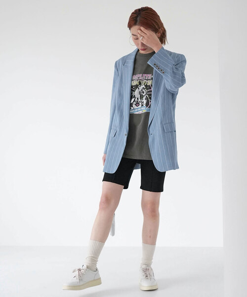 SLOBE citron.（スローブシトロン）の「SLOBE citron. DOG pigment TEE（Tシャツ/カットソー・レディース・アイボリー/チャコールグレー・FREE）」の15枚目の写真