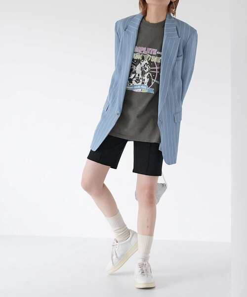 SLOBE citron.（スローブシトロン）の「SLOBE citron. DOG pigment TEE（Tシャツ/カットソー・レディース・アイボリー/チャコールグレー・FREE）」の19枚目の写真