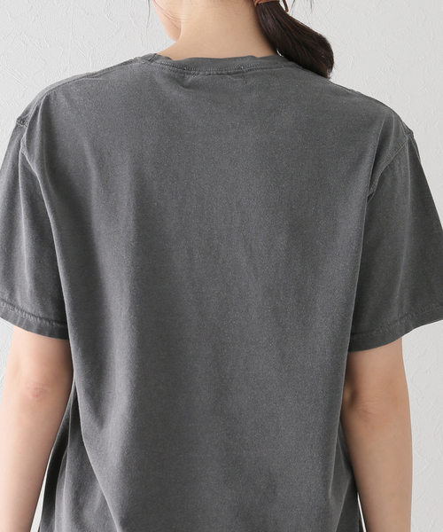 SLOBE citron.（スローブシトロン）の「SLOBE citron. DOG pigment TEE（Tシャツ/カットソー・レディース・アイボリー/チャコールグレー・FREE）」の5枚目の写真