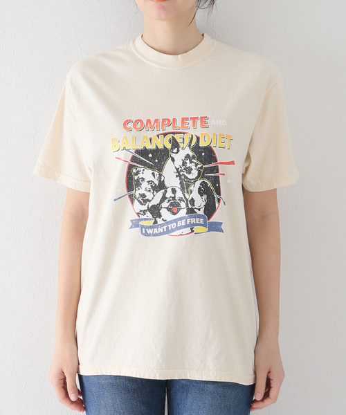 SLOBE IENA - SLOBE citron ♡カラーシャツ♡ベージュ セール】SLOBE citron. DOG pigment TEE（Tシャツ/カットソー