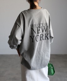 バックプリントNEWYORKロゴロンT