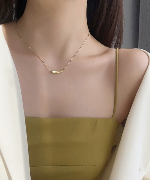 PARKS TOKYO SELECT(パークストウキョウセレクト)の「金属アレルギー対応 サージカルステンレス/316L ドロップモチーフスネークチェーンネックレス(ネックレス・レディース・シルバー/ゴールド・FREE)」の2枚目の写真