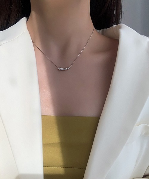 PARKS TOKYO SELECT(パークストウキョウセレクト)の「金属アレルギー対応 サージカルステンレス/316L ドロップモチーフスネークチェーンネックレス(ネックレス・レディース・シルバー/ゴールド・FREE)」の5枚目の写真