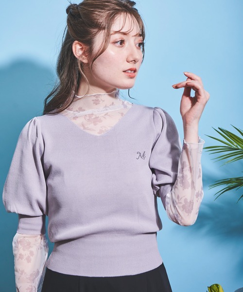 Noela❤︎大人可愛い爽やかサマーニット Noela（ノエラ）の「Vネックサマーニット（ニット/セーター
