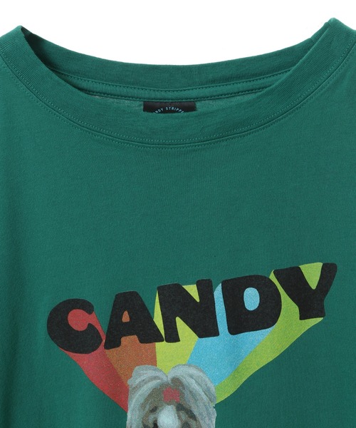 Candy Stripper（キャンディストリッパー）の「CANDY PUPPY Tシャツ（Tシャツ/カットソー・レディース・オフホワイト/イエロー/グリーン/ブラック・4/3/2）」の7枚目の写真