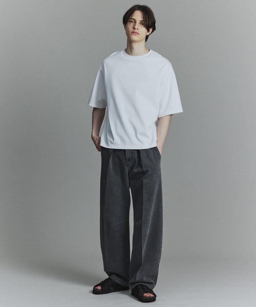 PUBLIC TOKYO（パブリックトウキョウ）の「極 ココTEE リラックスフィット（Tシャツ/カットソー・メンズ・ホワイト/ブラック/サックスブルー/ダークグレー/ミント/グリーン/ネイビー/グレイッシュベージュ/グレイッシュブルー・1/2/4/3）」の13枚目の写真