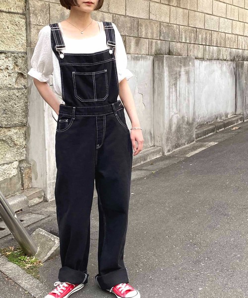 NANEA(ナネア)の「デニムオーバーオール サロペット(サロペット/オーバーオール・レディース・ブラック/インディゴブルー・ONE SIZE)」の8枚目の写真