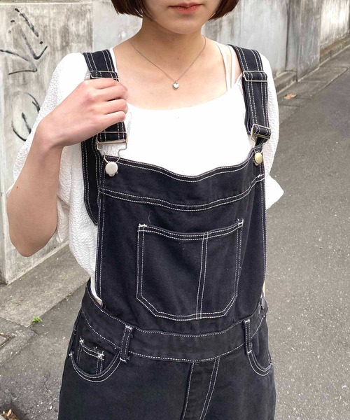 NANEA(ナネア)の「デニムオーバーオール サロペット(サロペット/オーバーオール・レディース・ブラック/インディゴブルー・ONE SIZE)」の6枚目の写真