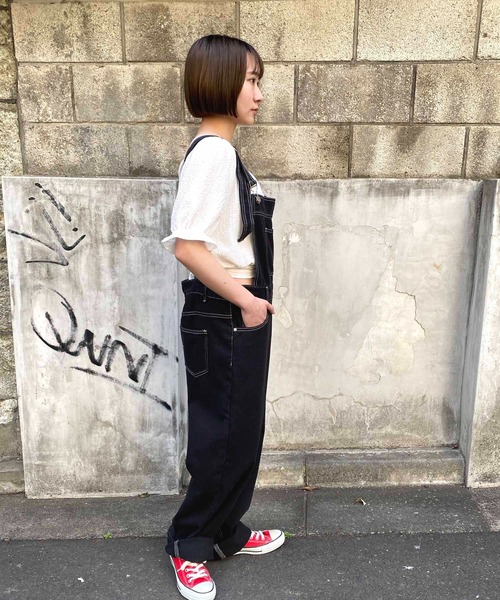 NANEA(ナネア)の「デニムオーバーオール サロペット(サロペット/オーバーオール・レディース・ブラック/インディゴブルー・ONE SIZE)」の5枚目の写真