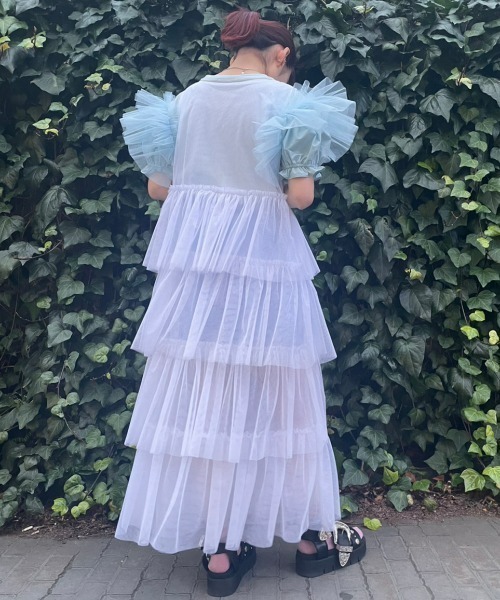 Candy Stripper（キャンディストリッパー）の「TULLE TIERED ワンピース（ワンピース・レディース・ピンク/ホワイト/ライトブルー/ブラック・2）」の19枚目の写真