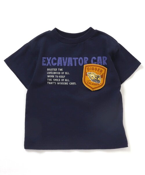 BREEZE（ブリーズ）の「働く車ワッペンTシャツ（Tシャツ/カットソー・キッズ・グレー/オフホワイト/カーキ/ネイビー/イエロー・100/110/120/130/140/80/90）」の13枚目の写真